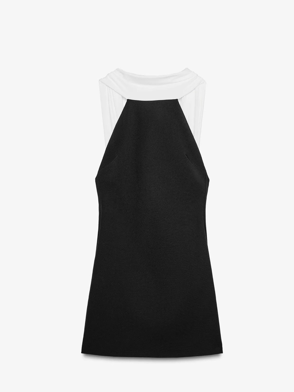 Zara Black and White Halter Mini Dress